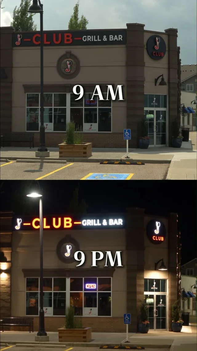 9 AM vs. 9 PM at J Club Grill & Bar. ☀️🌙 Same place, two completely different vibes. From morning coffee and laid-back conversations to evening cocktails, good food, and unforgettable nights. 🍸✨ No matter the time, there's always a reason to stop by J Club. ❤️ 📍 J Club Grill & Bar #yyc #calgary #yycnow #nights