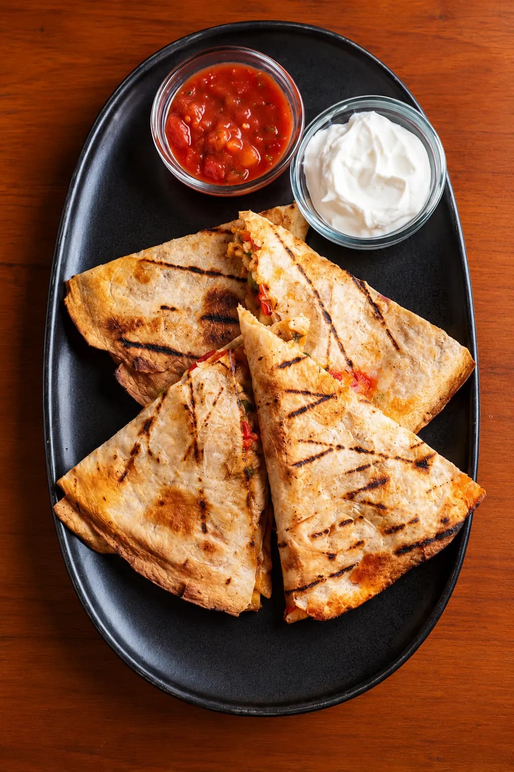 PESTO GRILLED CHICKEN QUESADILLAS